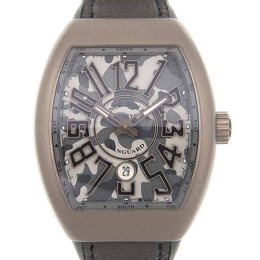 Pre-owned Franck Muller Vanguard Grey Camo Dial Mens Watch V 45 SC DT CAMOU (TT.MC.TT)