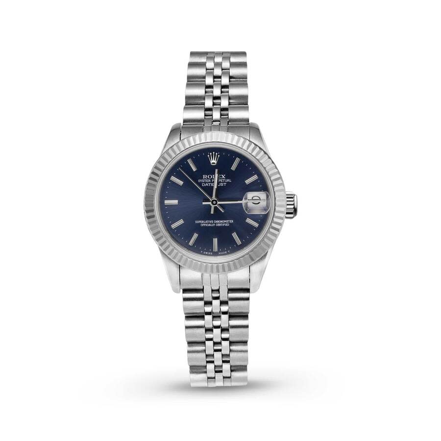 Preowned Rolex Datejust Automatic Blue Dial Ladies Watch 68274 BLSJ