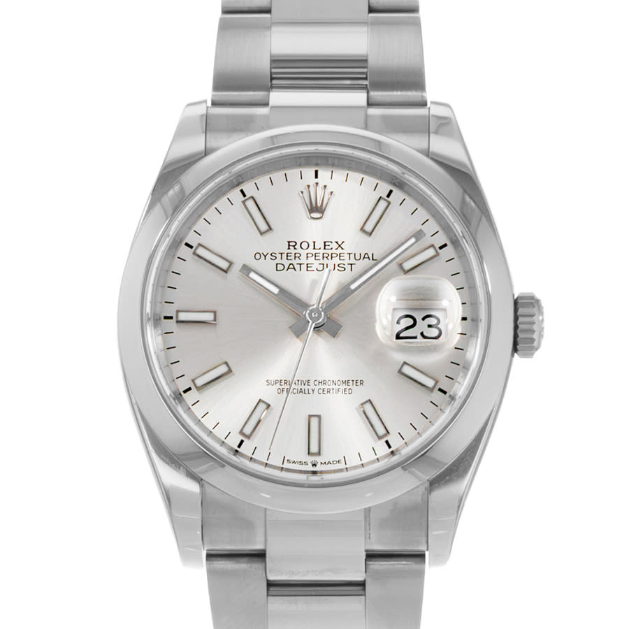 Preowned Rolex Datejust 36 Automatic Chronometer Silver Dial Mens Watch 126200 SSO