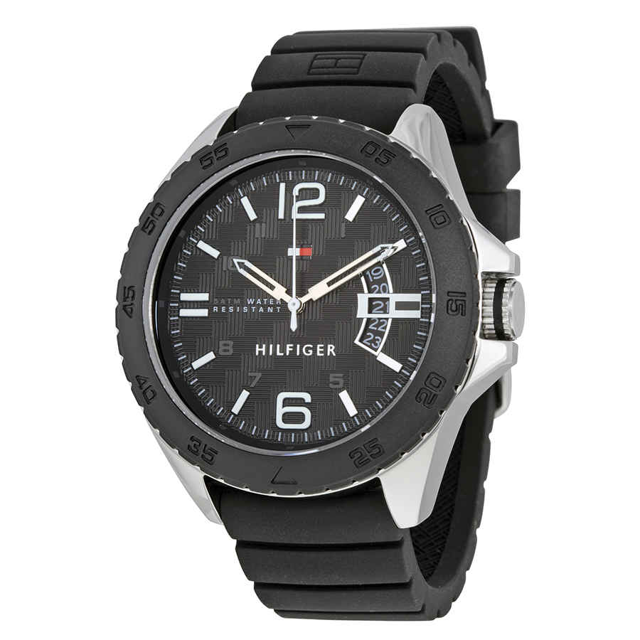 Tommy Hilfiger Cody Black Dial Black Silicone Mens Sports Watch 1791203 90$