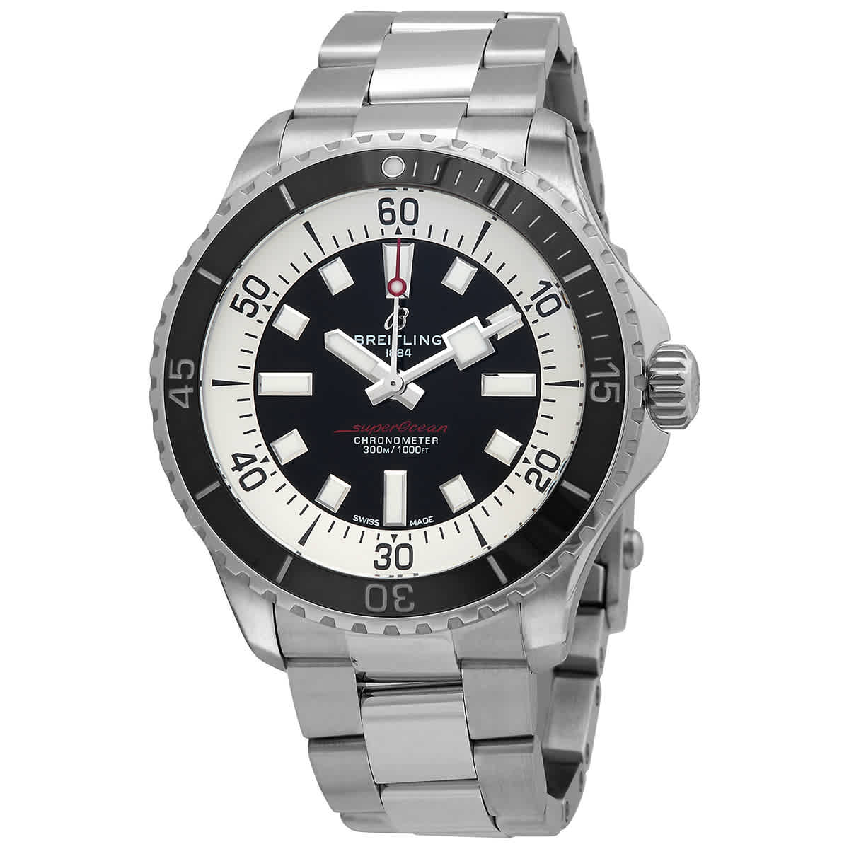 Breitling Superocean 44 Automatic Chronometer Black Dial Mens Watch A17376211B1A1 3200$