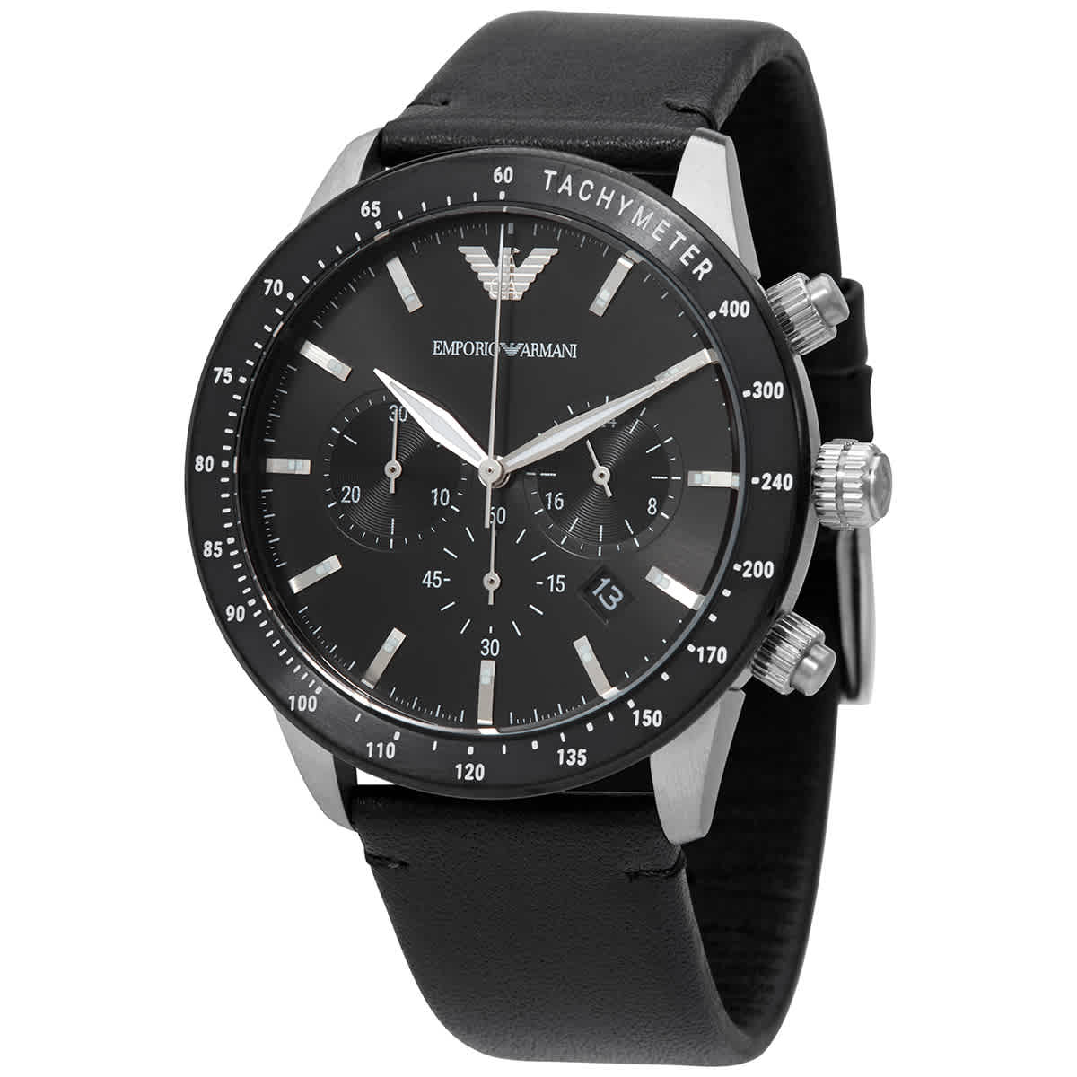 Emporio Armani Mario Chronograph Quartz Black Dial Mens Watch AR11243 215$