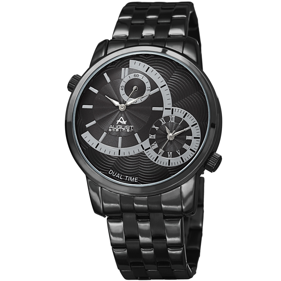 August Steiner Quartz Grey Dial Black-plated Mens Watch AS8210BK 64$