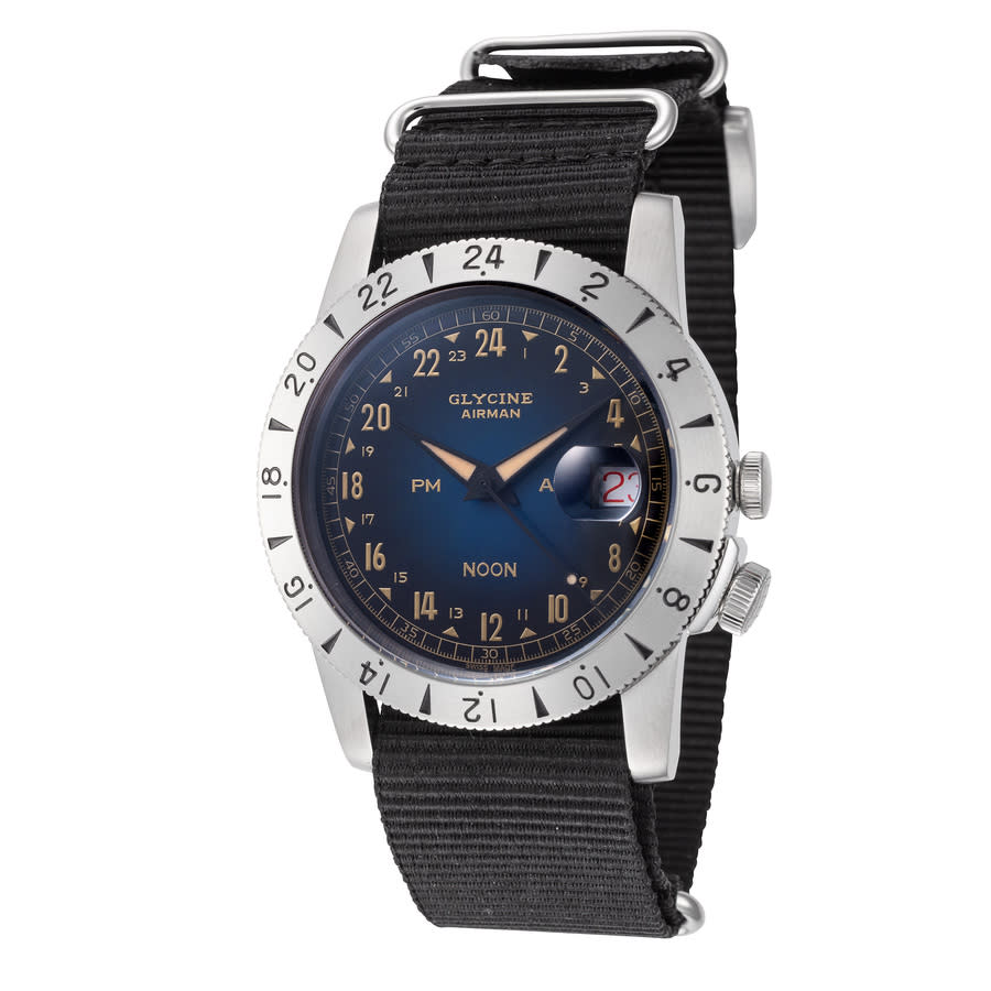 Glycine Airman Vintage Noon Purist Automatic Blue Dial Unisex Watch GL0477 670$