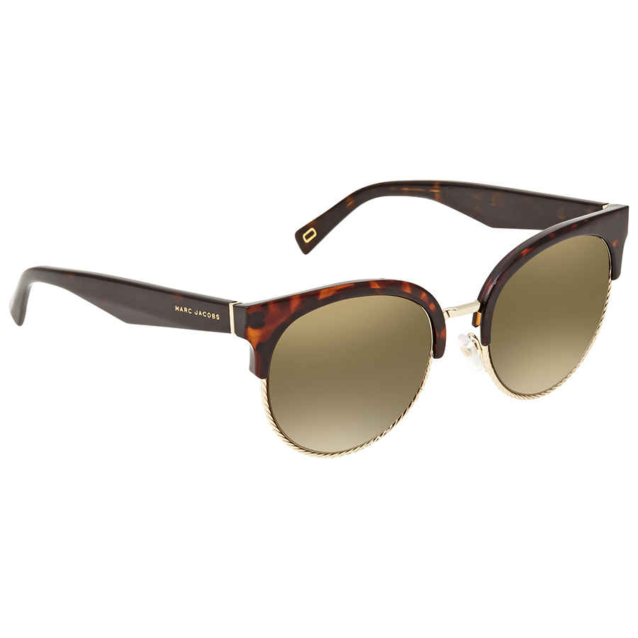 Marc Jacobs Brown Gold Browline Ladies Sunglasses MARC170S008654 ...