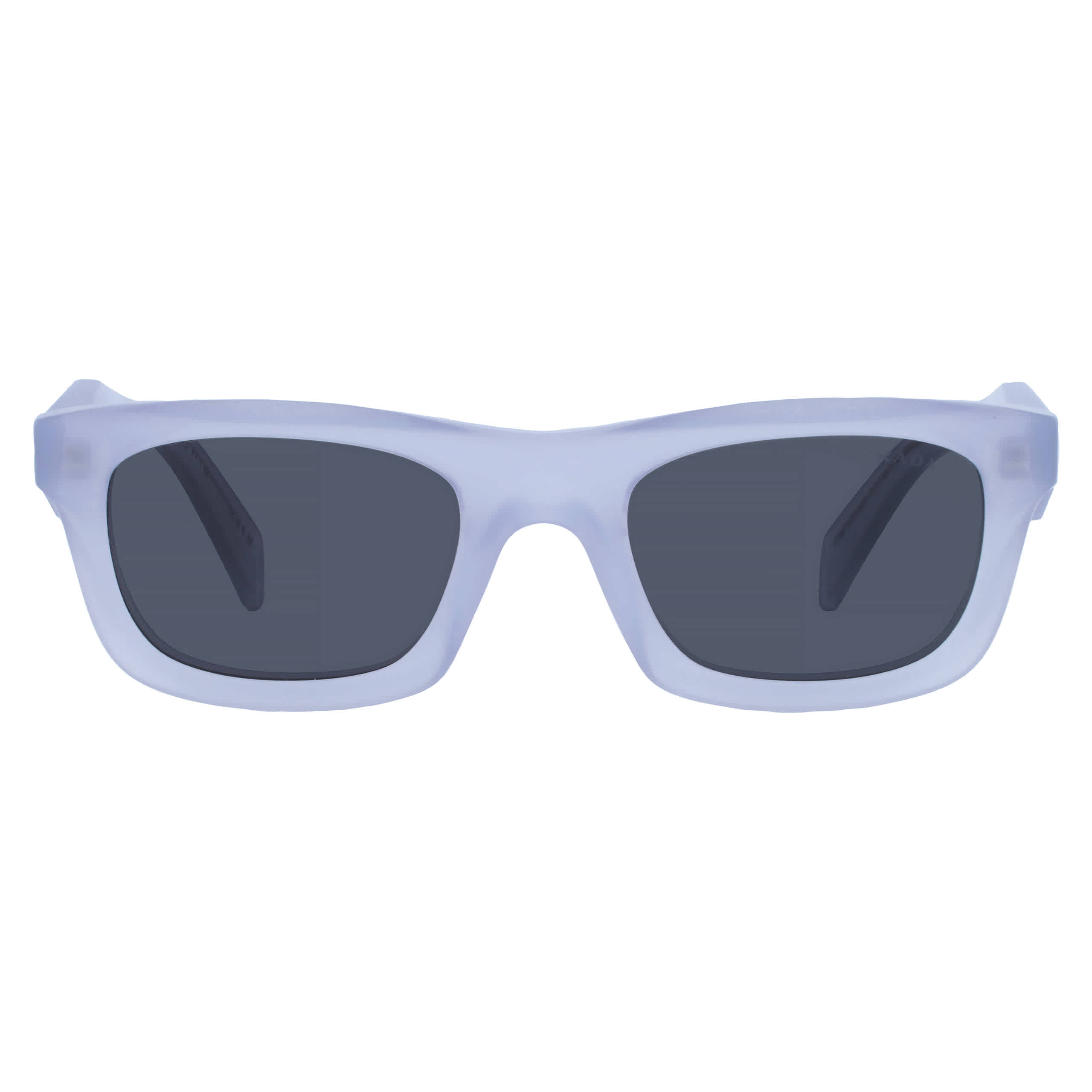 Prada Woman Sunglass PR C06S -  Frame color: Frosted Ice, Lens color: Dark Grey