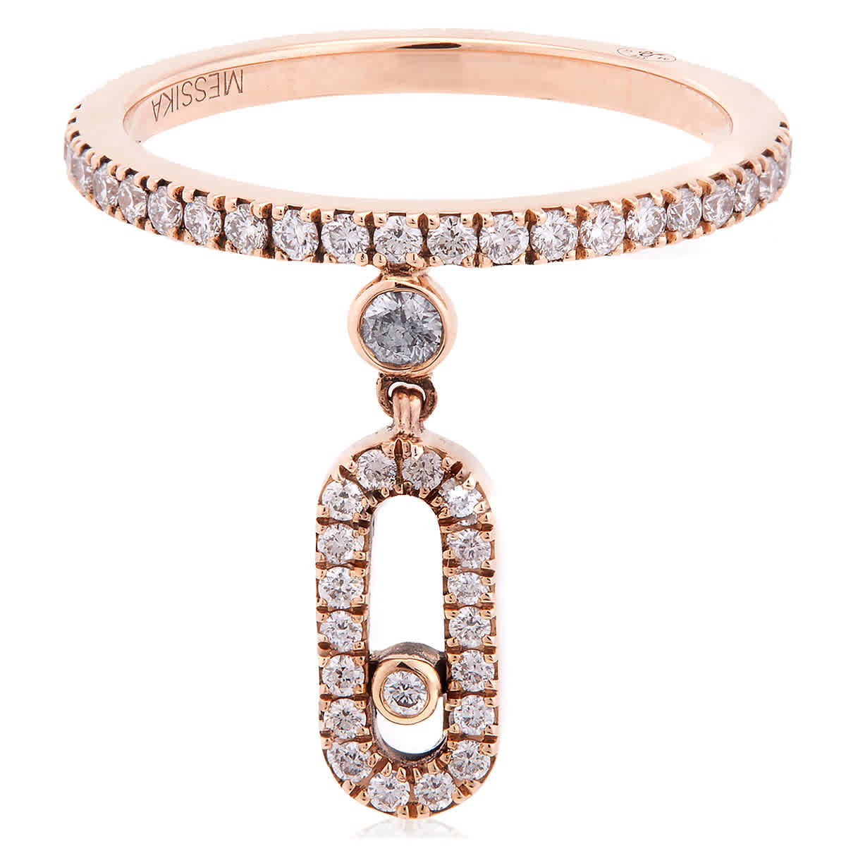 Messika Move Uno Diamond Ring in Pink Gold, Size 48