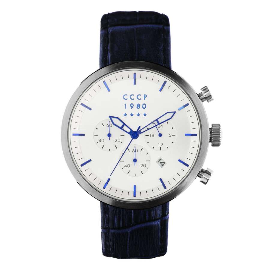CCCP Kashalot Dress Chronograph White Dial Mens Watch CP-7007-05 73$
