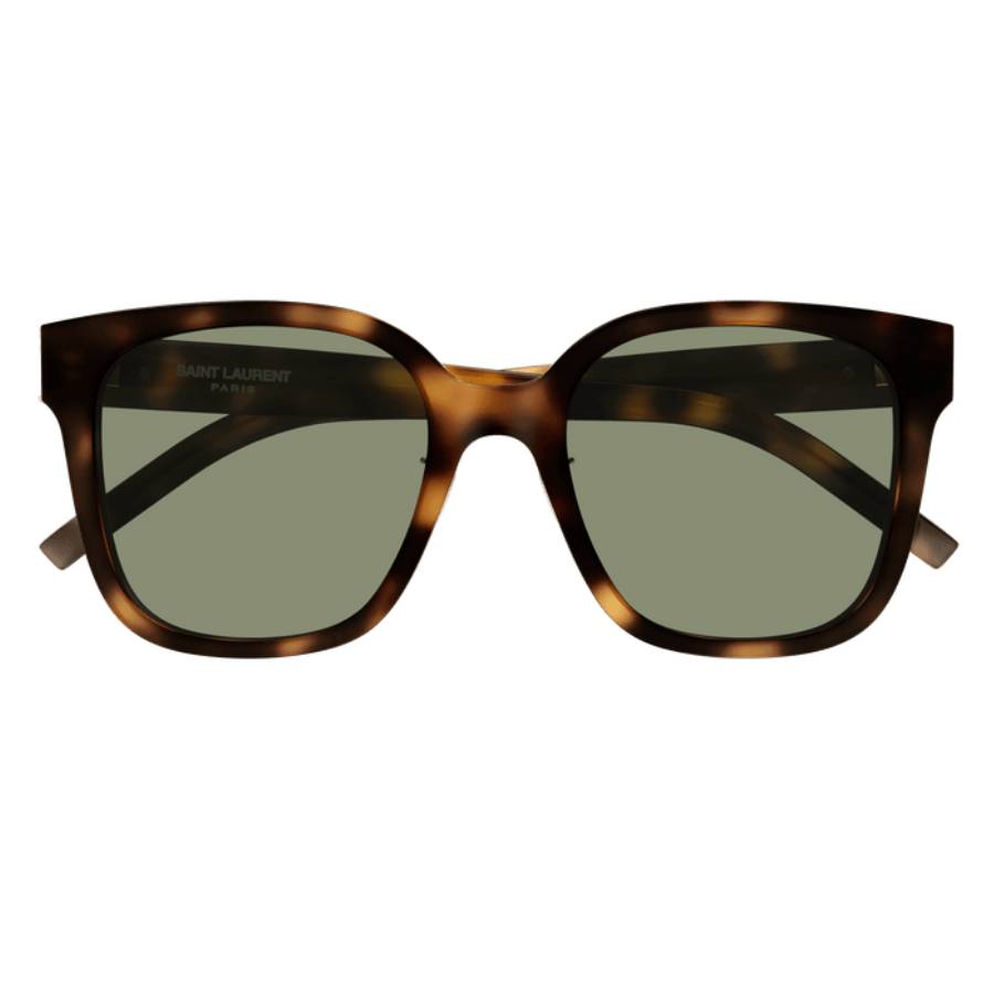 Saint Laurent Monogram Green Square Ladies Sunglasses SL M105/F 003 55