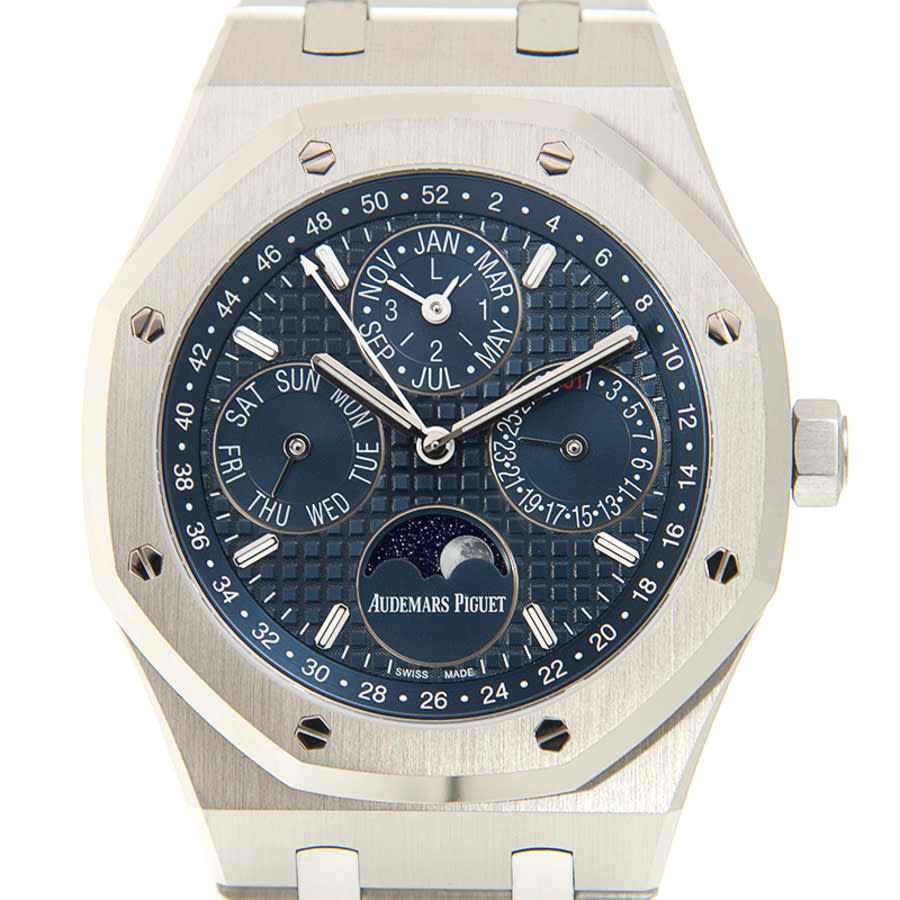 Audemars Piguet Royal Oak Prepetual Calendar Blue Dial Automatic Mens Watch 26574ST.OO.1220ST.02