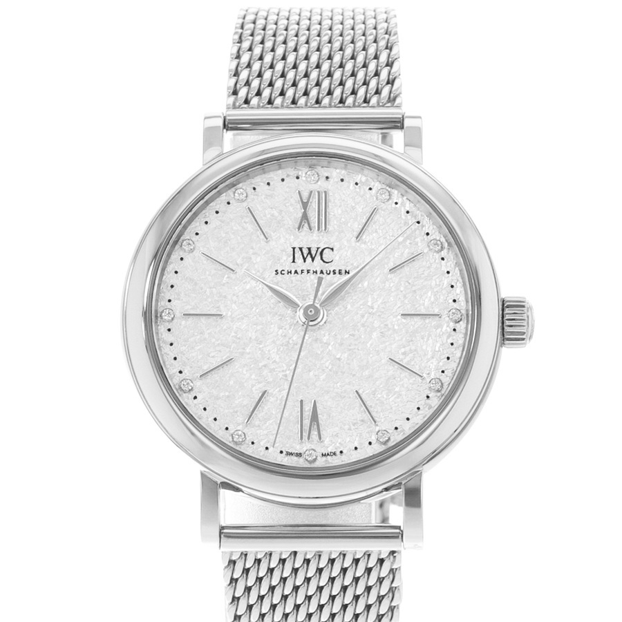 Pre-owned IWC Portofino Diamond Silver Dial Ladies Watch IW357408 4318$