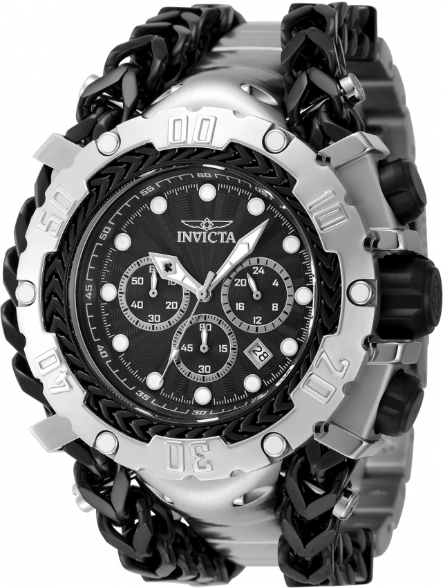 Invicta Gladiator Chronograph GMT Quartz Black Dial Mens Watch 48185