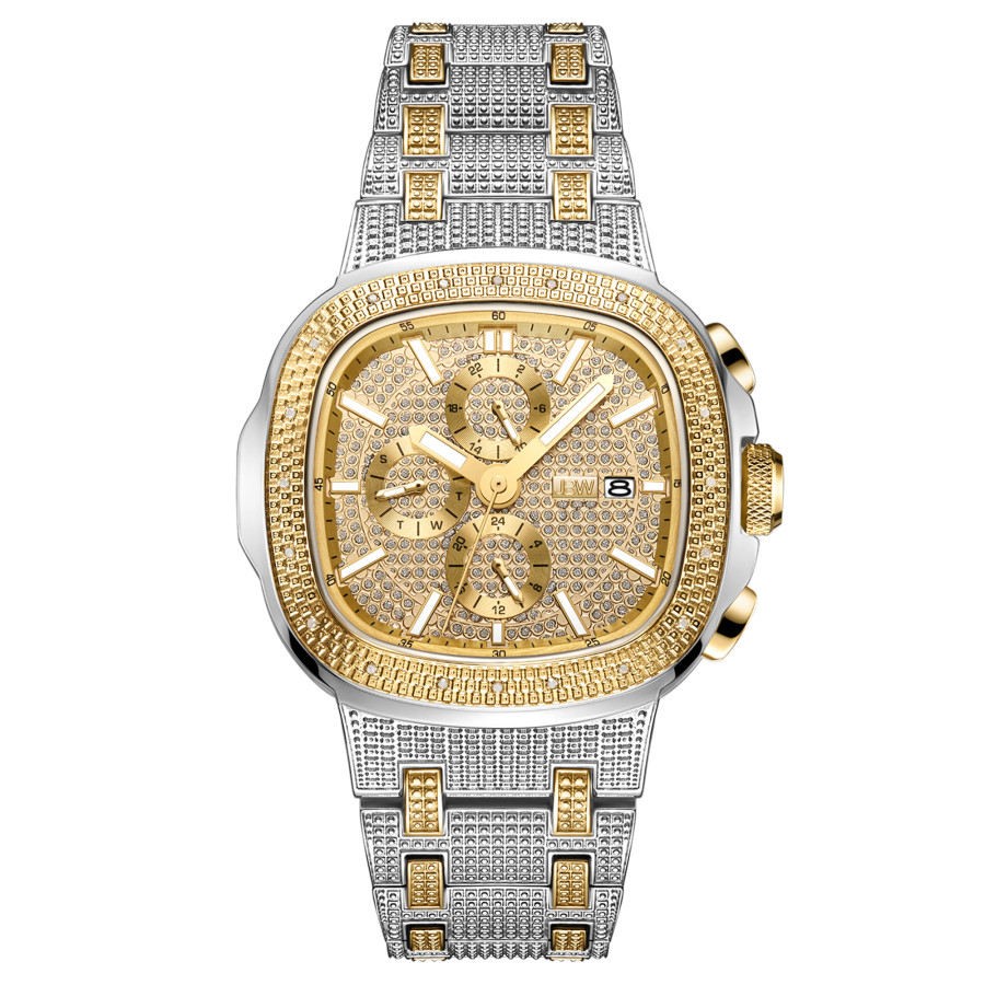 JBW Heist Quartz Diamond Gold Dial Mens Watch J6380B