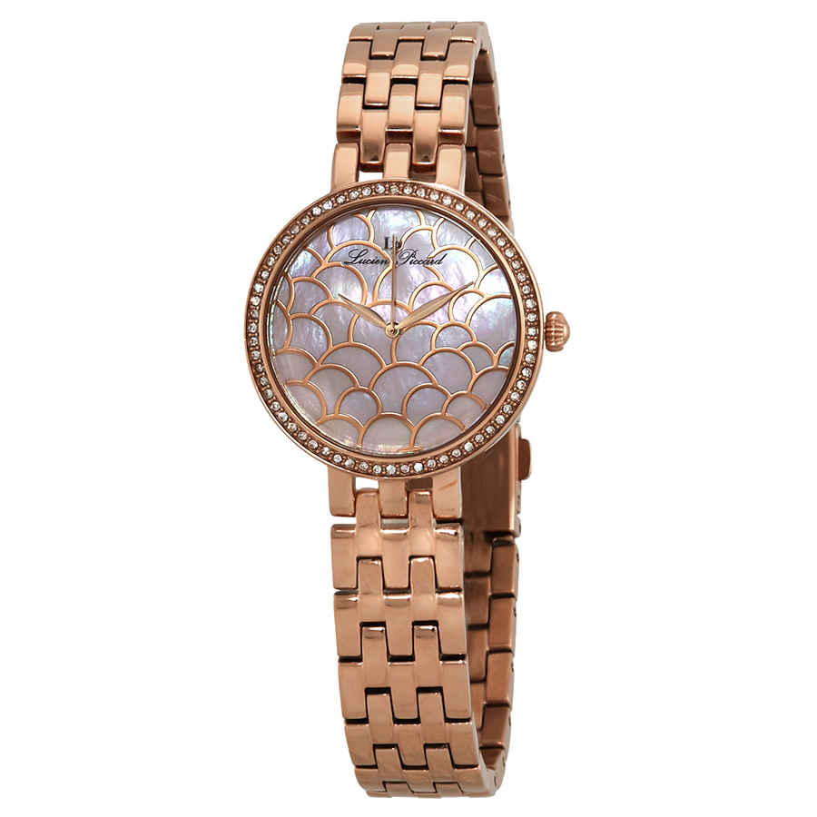 Lucien Piccard Ava Pink Dial Ladies Watch LP-28022-RG-99MOP