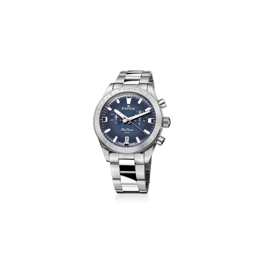 Edox Skydiver Chronograph Quartz Blue Dial Mens Watch 10116 3 BUIDN 958$
