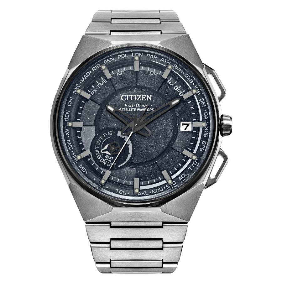 Citizen Satellite Wave X Perpetual World Time Black Dial Mens Watch CC3097-52E 524$