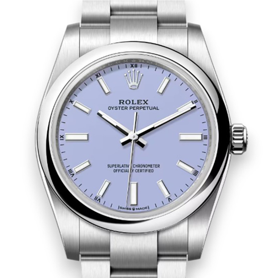 Rolex Oyster Perpetual Automatic Chronometer Purple Dial Ladies Watch M1242000008
