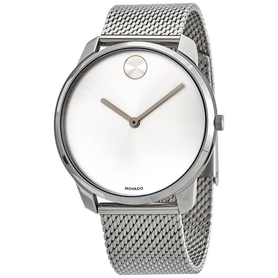 Movado Bold Quartz Silver Dial Stainless Steel Mesh Mens Watch 3600589 181$