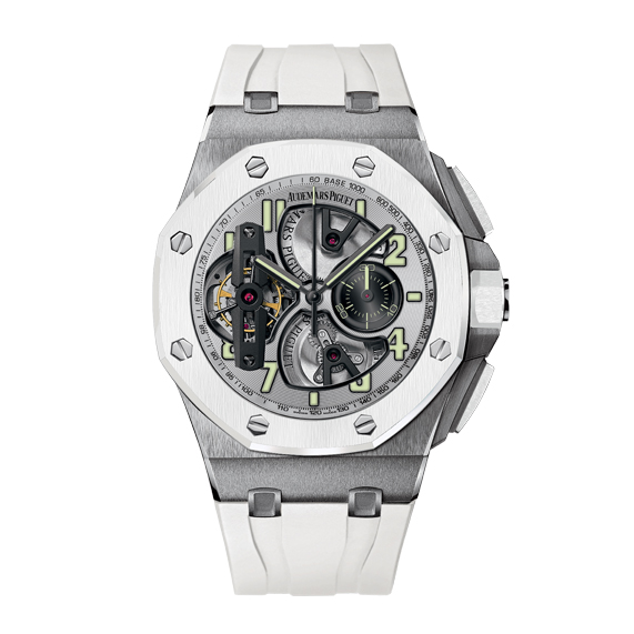 Audemars Piguet Royal Oak Offshore Tourbillon Silver Dial Automatic Mens Watch 26387IO.OO.D010CA.01