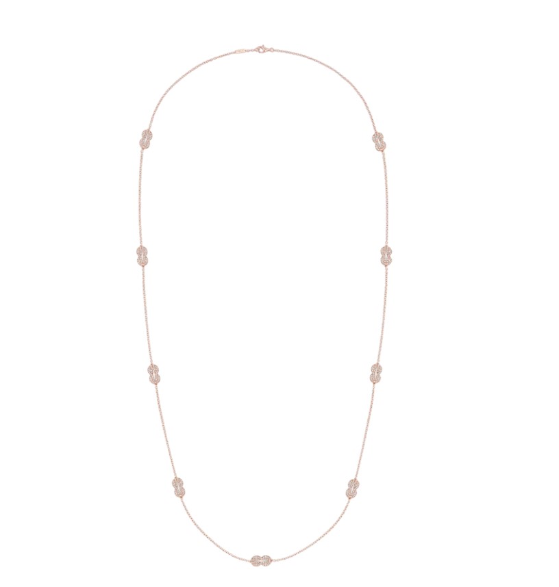 Fred Infinie 18k Rose Gold 1.90 CT Diamond Long Necklace