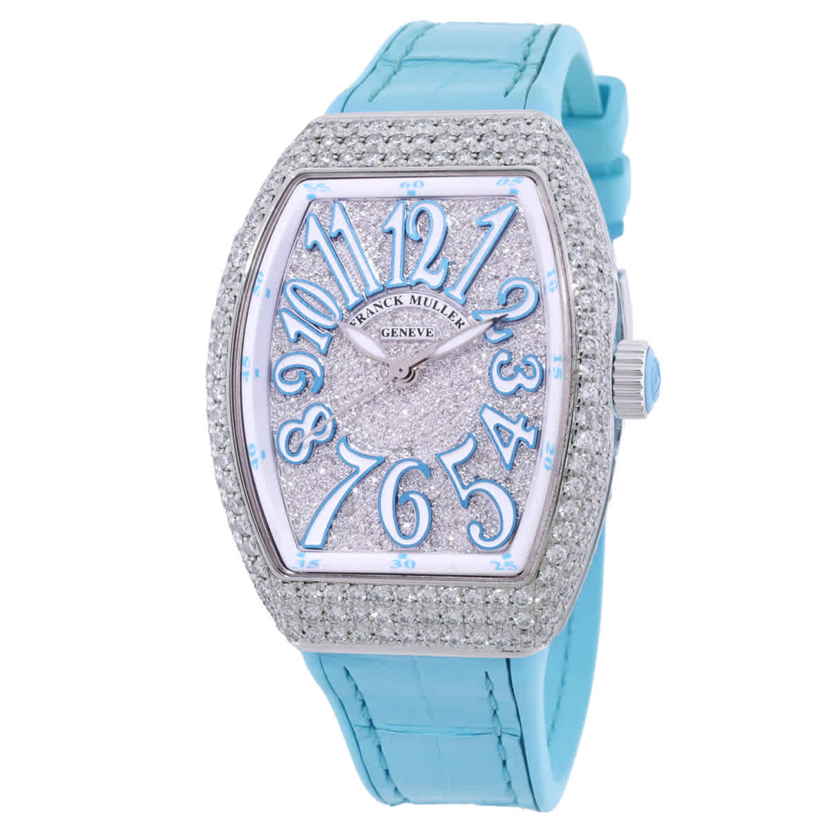 Franck Muller Vanguard Automatic Moon Phase Diamond Ladies Watch V 32 SC AT FO D CD AC BL AC 14980$
