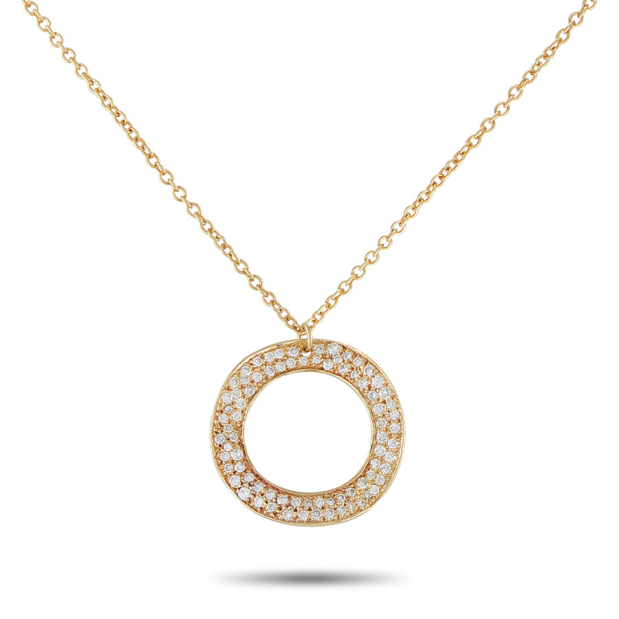 Pre-Owned Ippolita 18K Yellow Gold 068ct Diamond Pendant Necklace IP34 051426 1650$