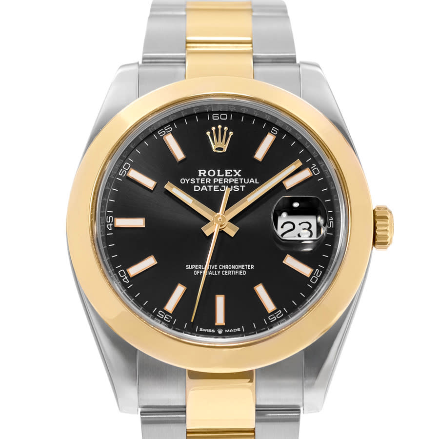 Preowned Rolex Datejust 41 Automatic Chronometer Black Dial Mens Watch 126303 BKSO