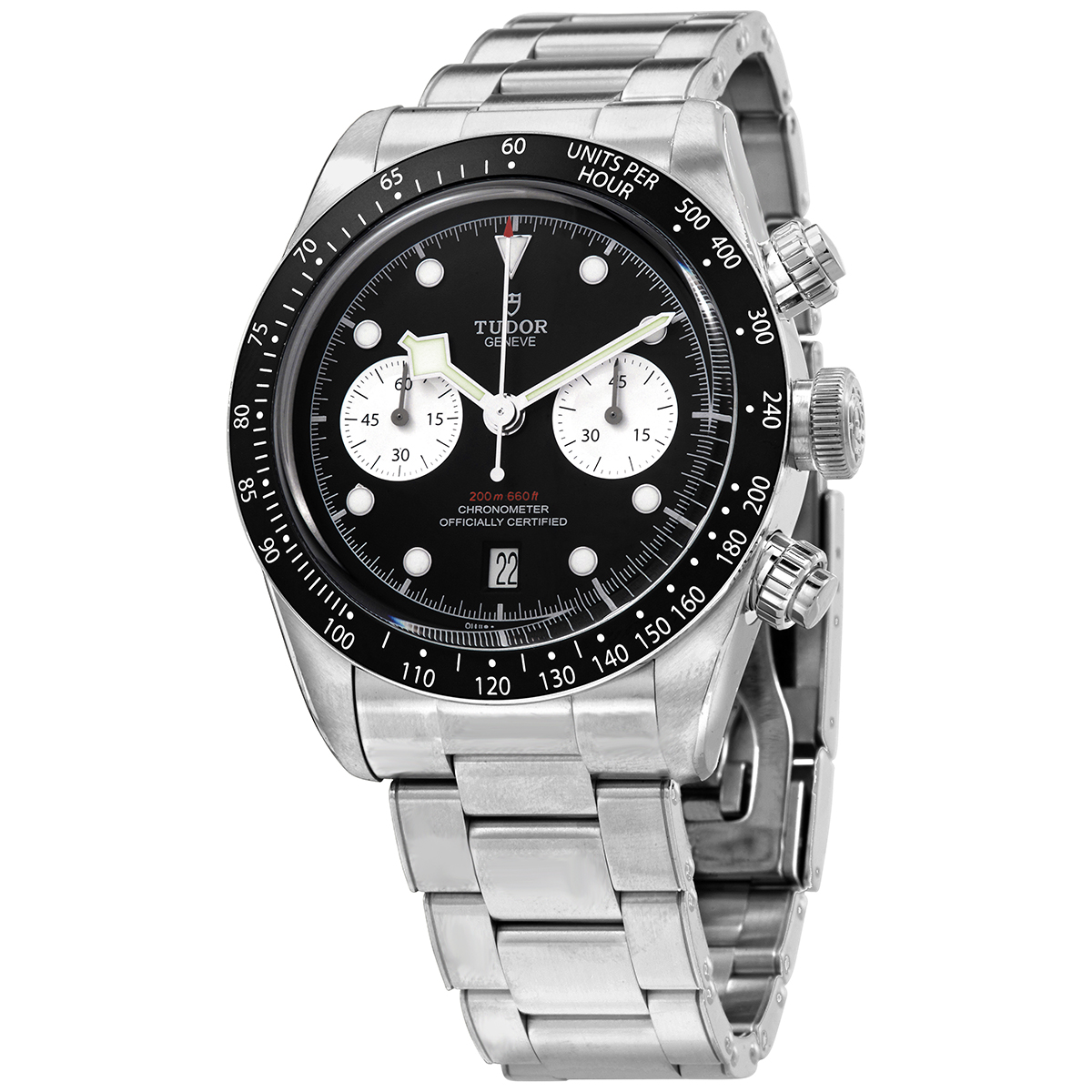 Pre-owned Tudor Black Bay Chrono Chronograph Black Dial Mens Watch M79360N-0001 4545$