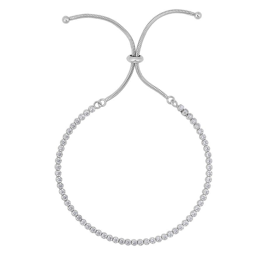 Tresorra Sterling Silver CZ Tennis Friendship Bracelet 310$