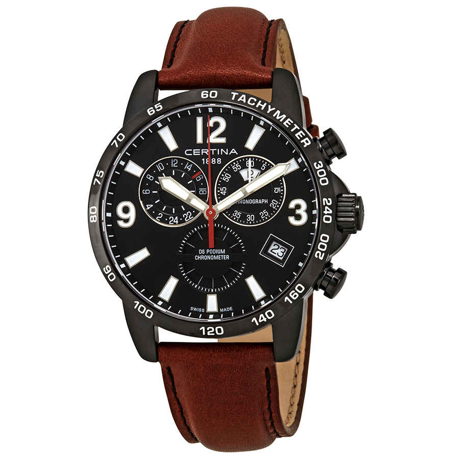 Certina DS Podium Chronograph Black Dial Mens Watch C0346543605700 295$