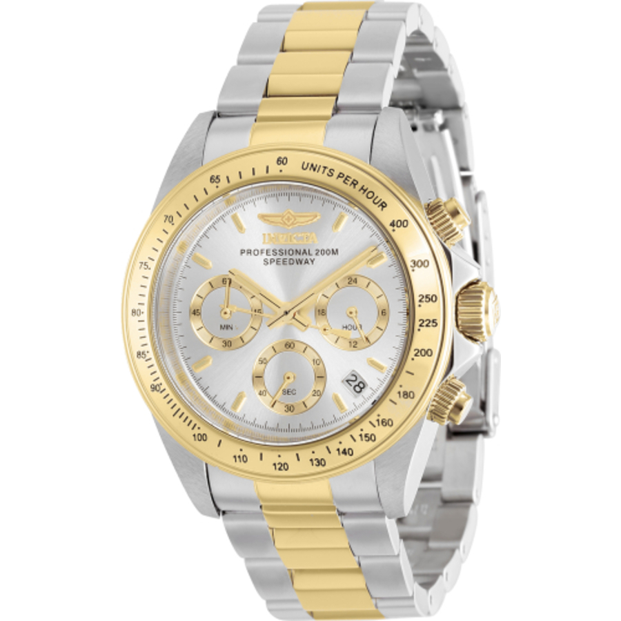 Invicta Speedway Chronograph GMT Кварцевые мужские часы с серебряным циферблатом 37170