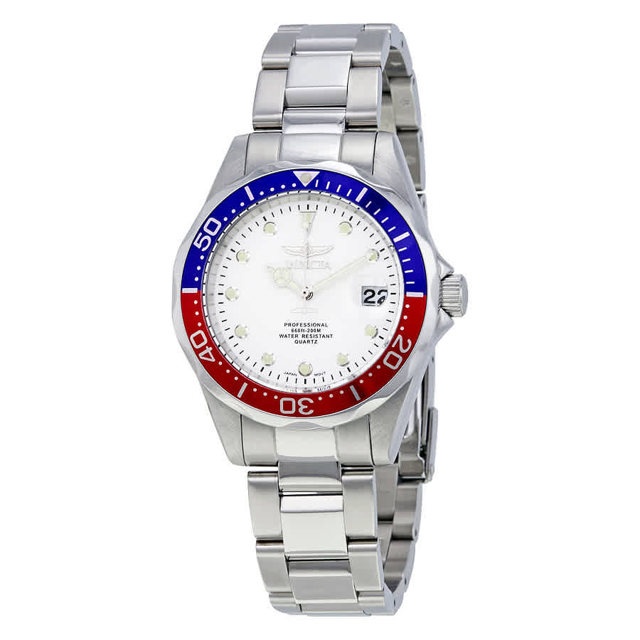 Invicta Pro Diver White Dial Pepsi Bezel Mens Watch 17047 50$
