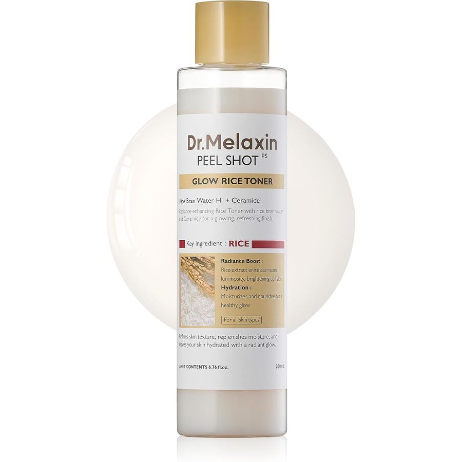 Dr.Melaxin Peel Shot Glow White Rice Toner 6.76 oz Skin Care 8809886482465