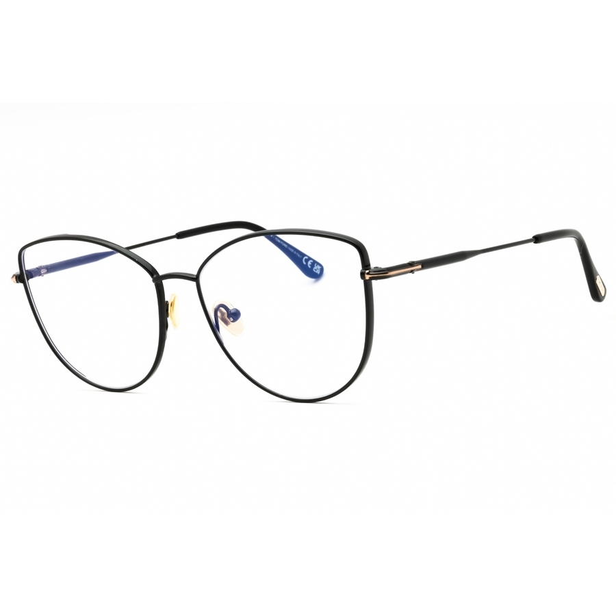 Tom Ford FT5667-B Blue-Light Block 001 Women’s Glasses Black Size 55 - Free Lenses - Blue Light Block Available