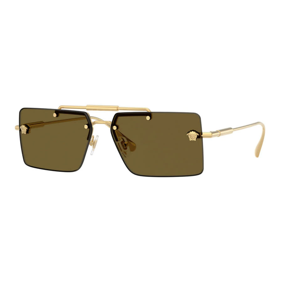 Versace Woman Sunglass VE2245 - Frame color: Gold, Lens color: Dark Brown