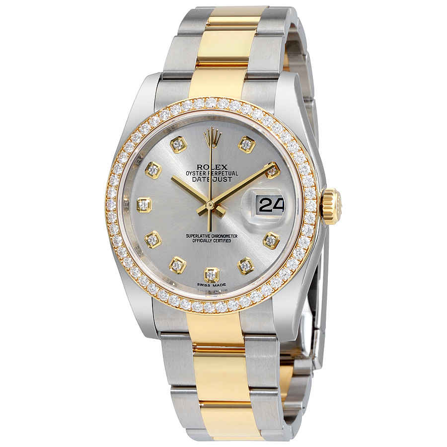 Rolex Oyster Perpetual Datejust 36 Silver Dial Stainless Steel and 18K Yellow Gold Bracelet Automatic Ladies Watch 116243SDO Rolex Oyster Perpetual Datejust 36 Silver Dial Stainless Steel and 18K Yellow Gold Bracelet Automatic Ladies Watch 116243SDO