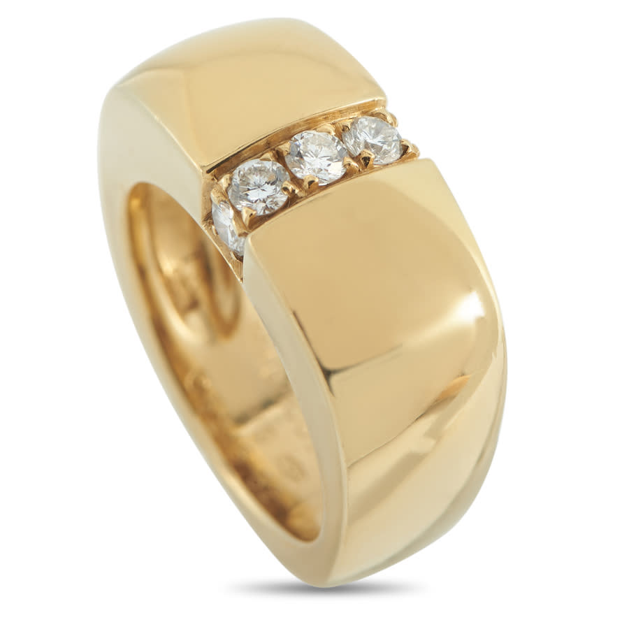 Pre-Owned Mauboussin 18K Yellow Gold 030ct Diamond Square Ring MAU27 112125 2475$