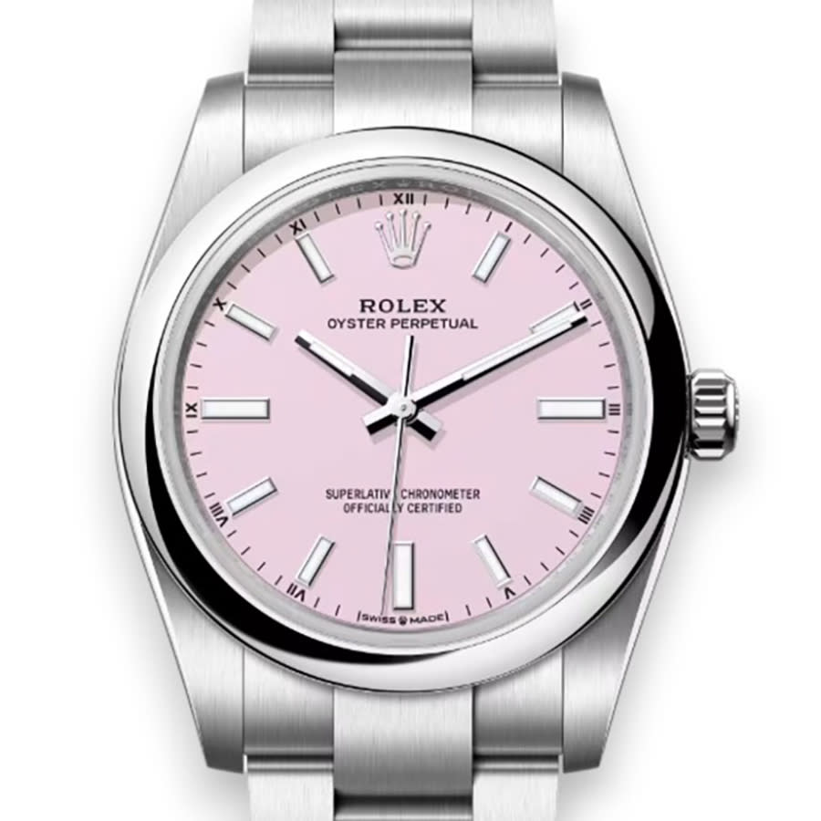 Rolex Oyster Perpetual Automatic Chronometer Pink Dial Ladies Watch M1242000009