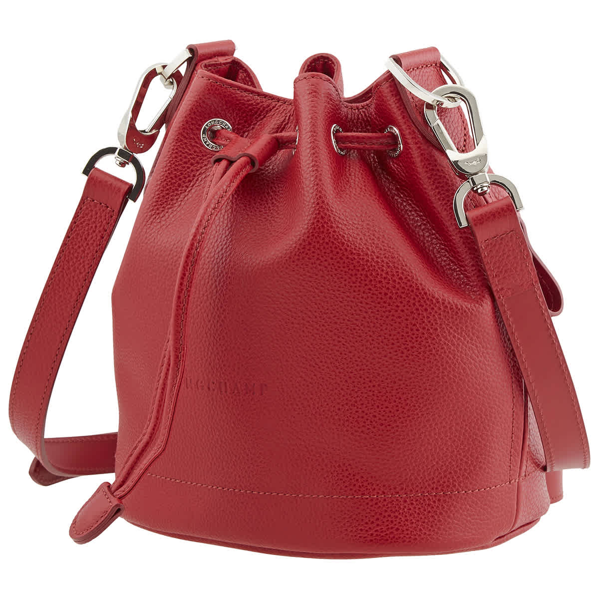 Longchamp Ladies Navy Le Foulonne Bucket Bag S in Red 10061021545 | eBay