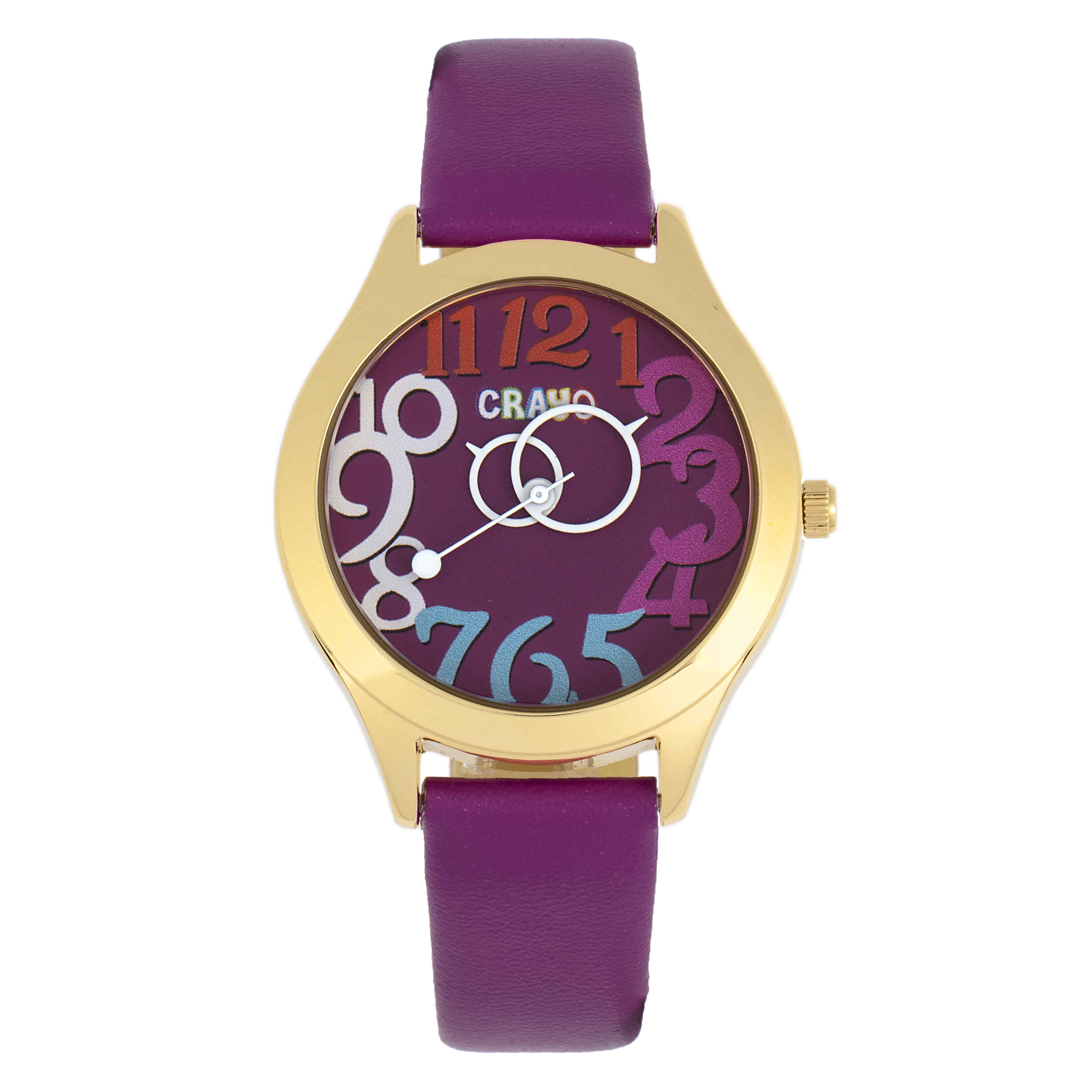 Crayo Spirit Quartz Purple Dial Unisex Watch CRACR5505 70$
