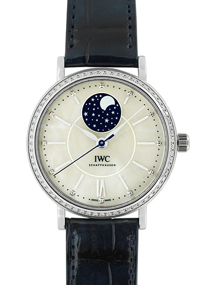 IWC Portofino Mother of Pearl Moonphase Diamond Automatic Unisex Watch 4590-01 12540$