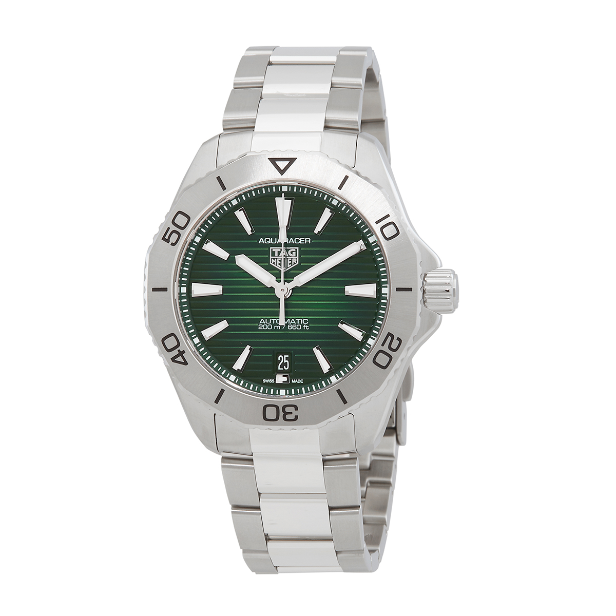 Pre-owned Tag Heuer Aquaracer Automatic Green Dial Mens Watch WBP2115BA0627 $1995