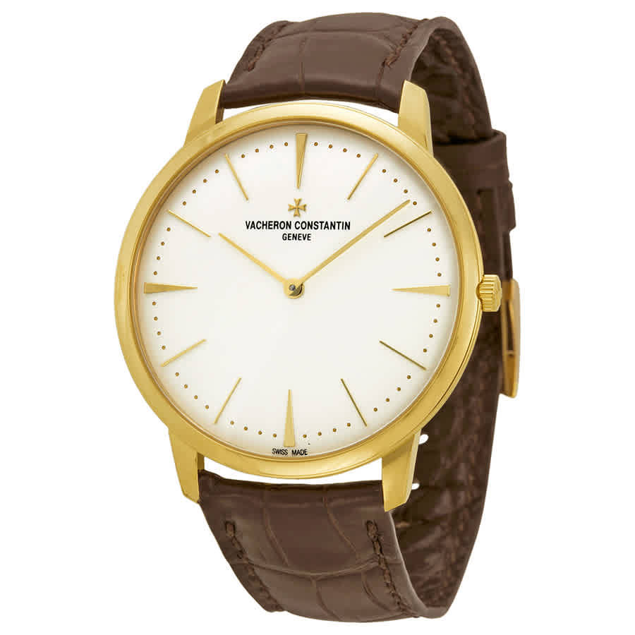 Vacheron Constantin Patrimony Grand Taille Manual Wind Silver Dial Brown Leather Mens Watch 81180000J-9118 17195$