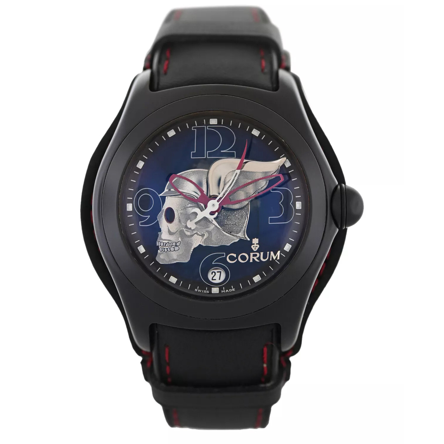 Pre-owned Corum Bubble Night Flyer Automatic Black Dial Mens Watch 08215045 3125$