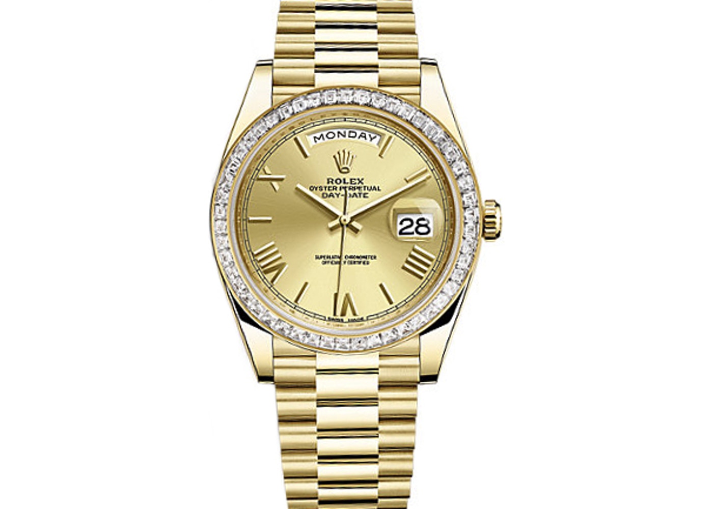 Rolex Day Date 40 Automatic Champagne Dial Mens 18kt Yellow Gold President Watch 228398CRP
