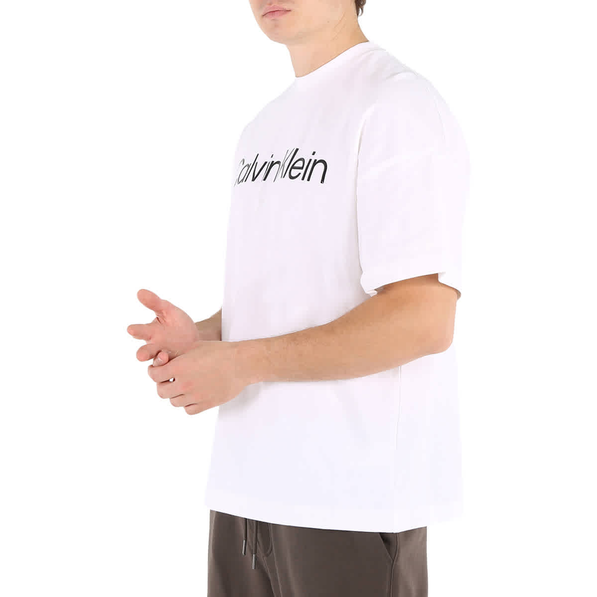 Calvin Klein Unisex Tee Logo White Bold | Bright Institutional eBay