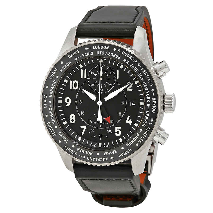 IWC Pilot Black Dial Automatic Mens GMT Watch IW395001 10500$