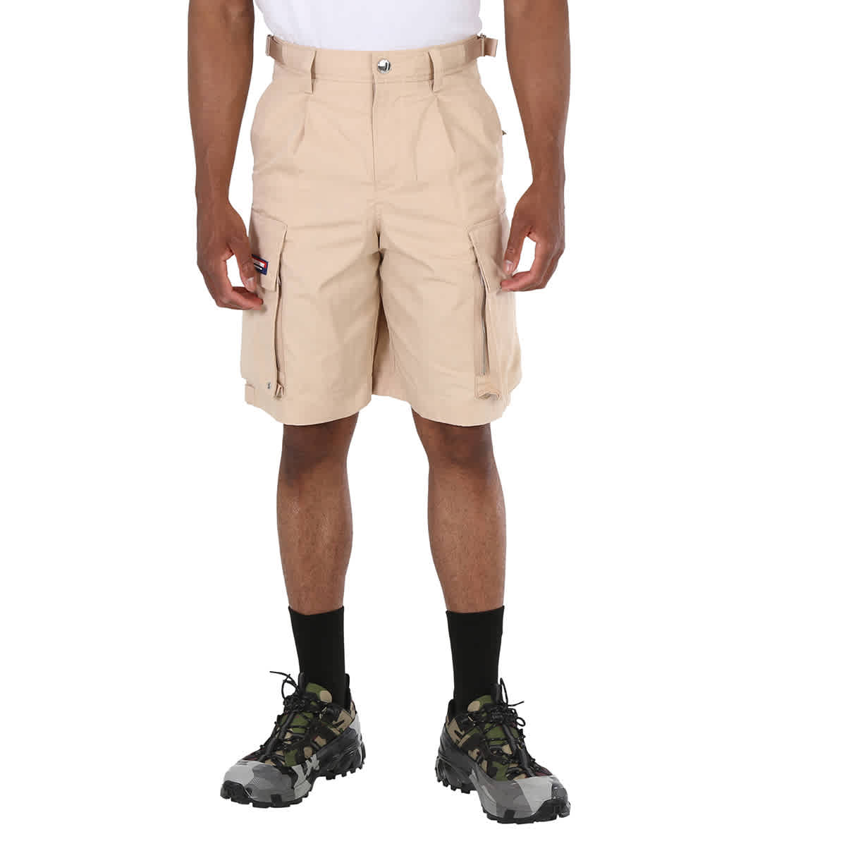 Pre-owned Burberry Soft Fawn Billy Cargo Shorts In Check Description