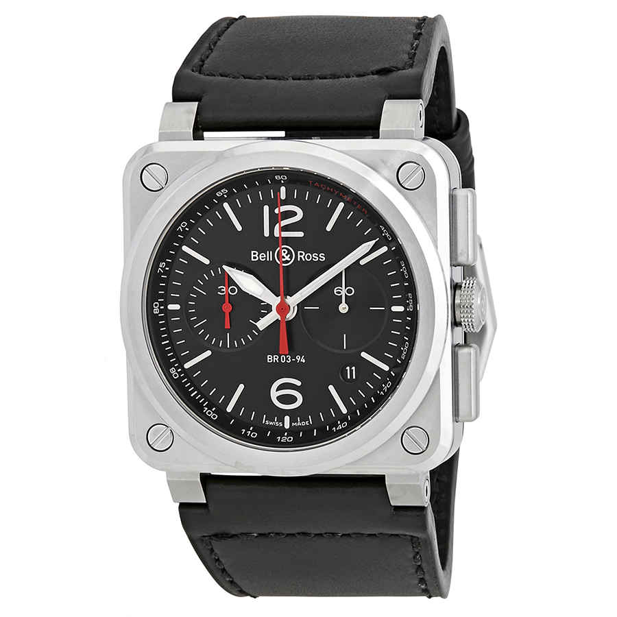 Bell and Ross Aviation Automatic Chronograph Mens Watch BR0394-BLC-ST-SCA 3650$