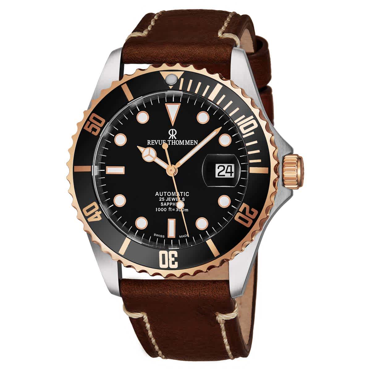 Revue Thommen Diver XL Automatic Black Dial Mens Watch 175712557 784$